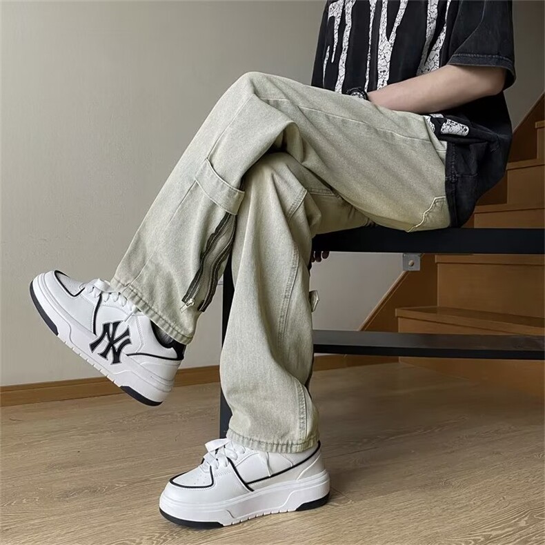 美式牛仔裤男春秋新款休闲直筒裤Z103P43,男装牛仔裤,星座1116-2