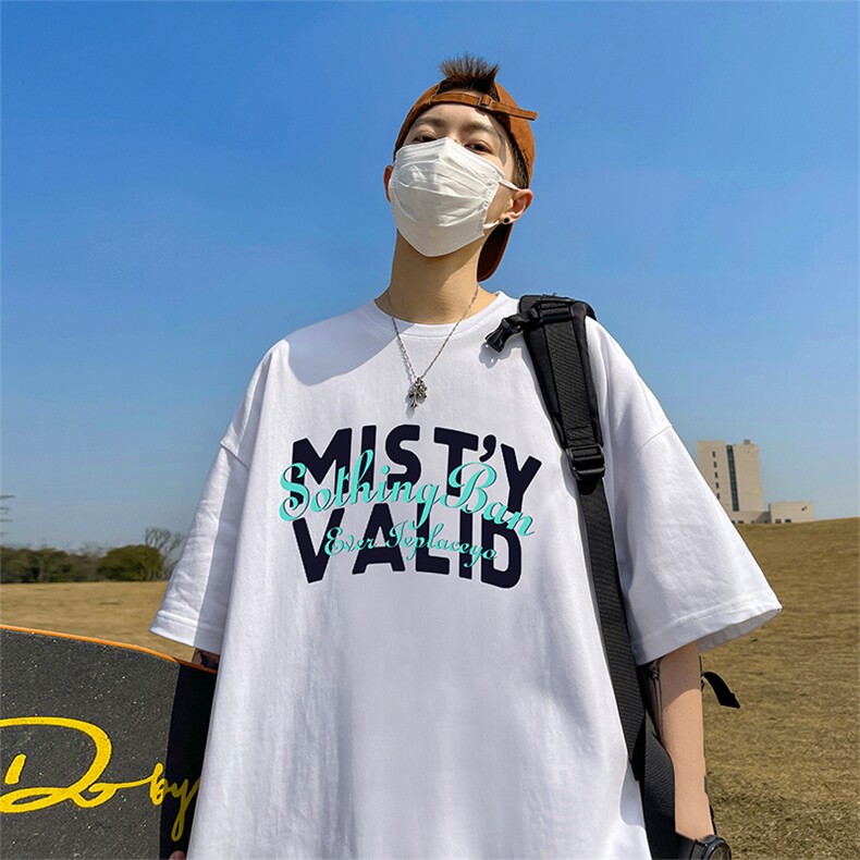 量大优供视频220克美式短袖t恤T2302得物直播有280克品质,男装T恤,电商A486