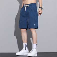 夏季日系潮百搭多色刺绣速干短裤宽松抽绳运动五分裤男Z2525-P35，男装牛仔裤，星座509