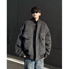 文艺气质新款冬季加厚夹棉棒球服毛呢棉服外套百搭W9343，男装夹克，星座1116A（原606A-3）