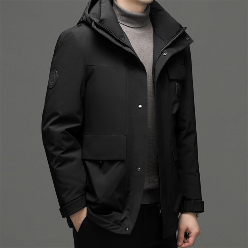 BNSZ3396钱塘2020-2时尚简约冬季厚款中年男士90鹅绒羽绒服P300,男装羽绒服,钱塘207-2