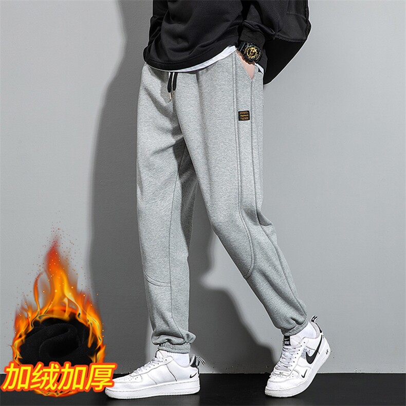 主推春秋冬刺绣棉裤美式宽松束脚裤A068-18919K51-TP35加绒45，男装棉裤，电商A068