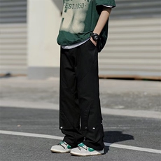 工装裤男春季美式复古直筒宽松休闲裤潮牌设计感高街裤子932P43，男装休闲裤，星座410-2