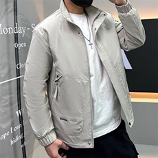 拉链款秋季男生简约夹克上衣外套英伦风8410-P95，男装夹克，星座1012-1