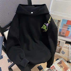 万针刺绣结构设计重磅秋冬全棉高品质美式高街连帽卫衣外套 Y7664图片