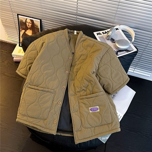 秋冬半袖棉衣加厚菱格棉服外套新款冬季宽松棉衣夹棉袄TTA59 P78图片