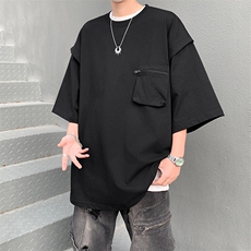 2024夏季新款山系户外运动半袖男工装口袋短袖t恤现货T1749-P32，男装T恤，星座512-4