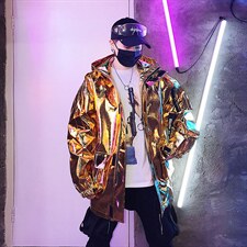 19秋冬骚男hiphop团队舞台装夜店演出PU皮夹克外套潮牌KK200P125，男装夹克，星座1114（原A254）