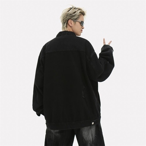 美式复古牛仔衣外套男秋冬褂子痞帅高级感 XZ201-WT003 P75图片