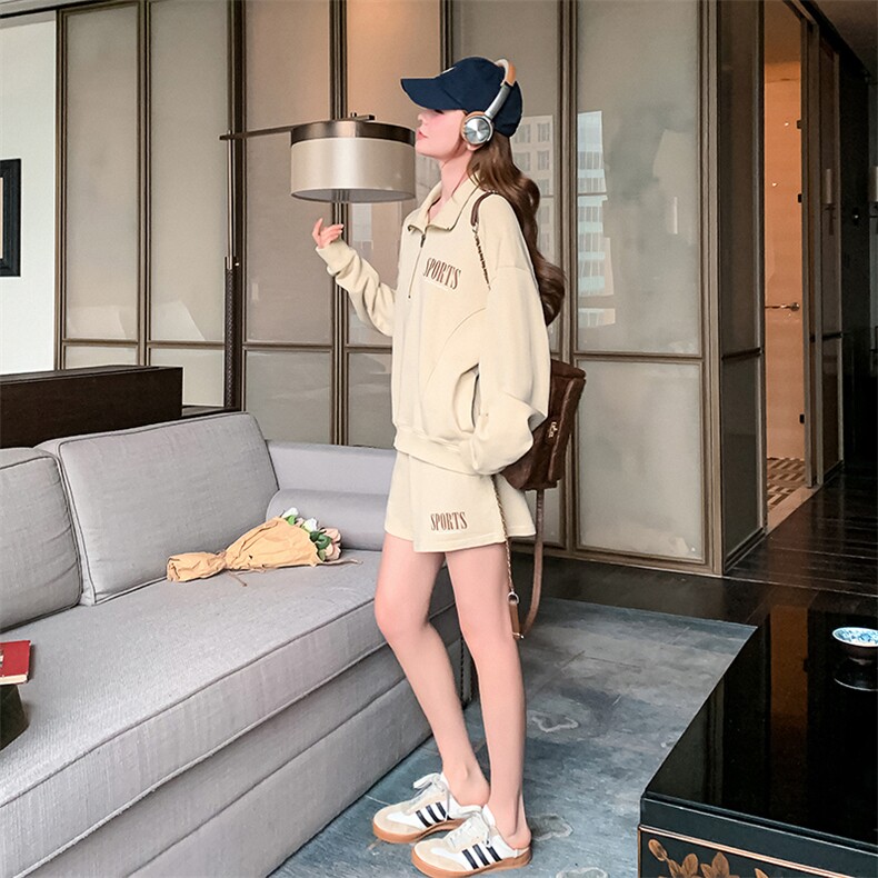 新款春装字母立领卫衣+短裤套装A馆126-2530p160K238,女装套装/套裙,浙宝A馆126