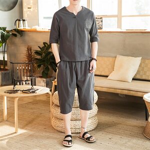 刺绣新款套装男士宽松风男装 229 W18 P30图片