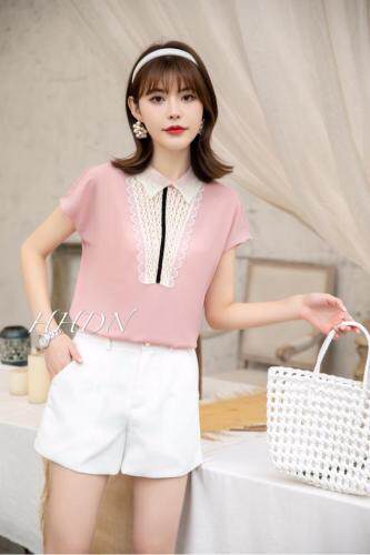 【现货】2021新款夏装雪纺小衫，女装，红火丹妮