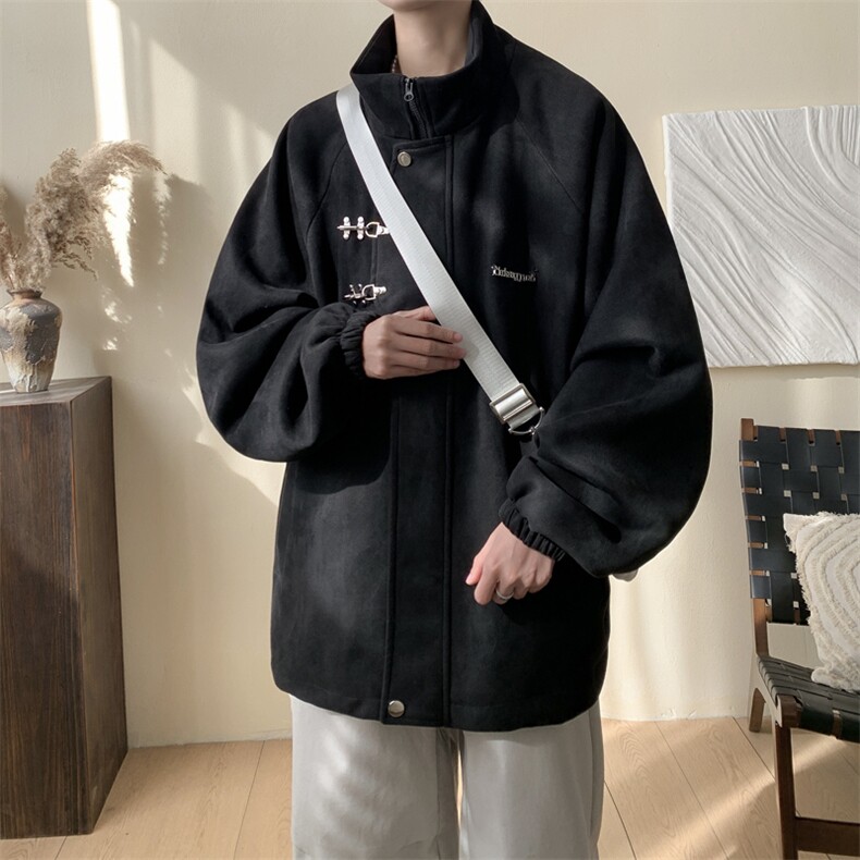 重磅！麂皮绒复合夹克飞机扣外套CP43-特P60控价：108,男装夹克,电商B371