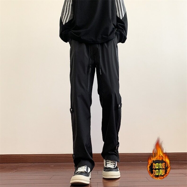 美式软壳冲锋裤男冬季侧边拉链设计感防水户外登山裤K10035/P62图片