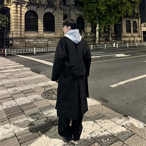 加棉现货~西装领毛呢过膝大衣外套男cleanfit加长款上衣Y903-P135图片