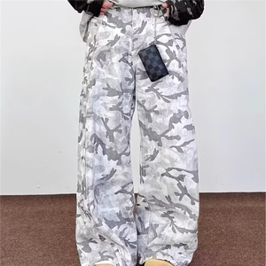 8063-P58 美式高街迷彩工装裤男潮牌宽松直筒休闲A字型阔腿图片
