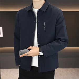 秋季夹克男高品质翻领外套型男商务休闲百搭青年外套男N9802-P120图片
