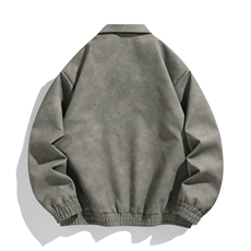 PU皮工装翻领夹克秋季痞帅潮流二开外套XZ301b-2-JK2591P75平1，男装夹克，星座301B-2（原A443-1）