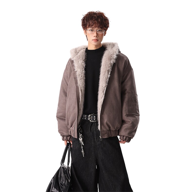 主推冬季连帽新款宽松/座山雕外套潮加厚棉衣XZ102B-1M817-P115,男装棉衣,星座102B-1