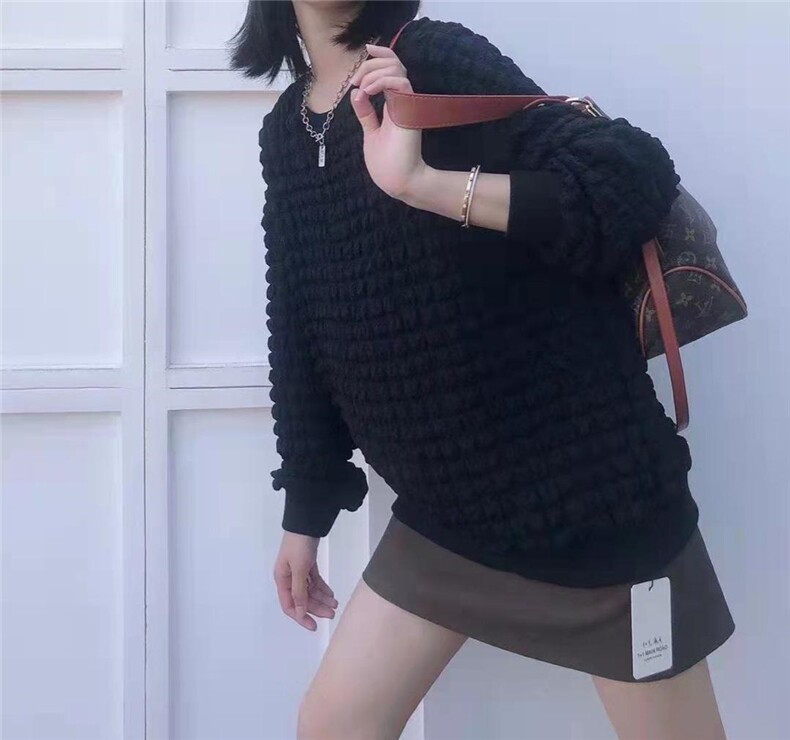 欧韩泡泡圆领卫衣,女装卫衣/绒衫,1+1 MAIN ROAD