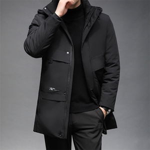 休闲拆卸帽羽绒服中年男2023冬装脱卸内胆爸爸装GSNA21588-P235图片