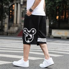 男士潮流宽松运动百搭短裤男生休闲潮牌五分运动裤加大码591款，男装休闲裤，星座802