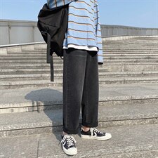 牛仔裤男直筒宽松韩版潮流百搭复古港风潮牌ins男士裤子K91-P40，男装牛仔裤，电商A128