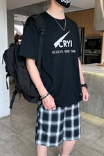 男士短袖t恤套装夏季韩版潮流休闲一套潮牌搭配帅气DS786T，男装T恤，电商A102