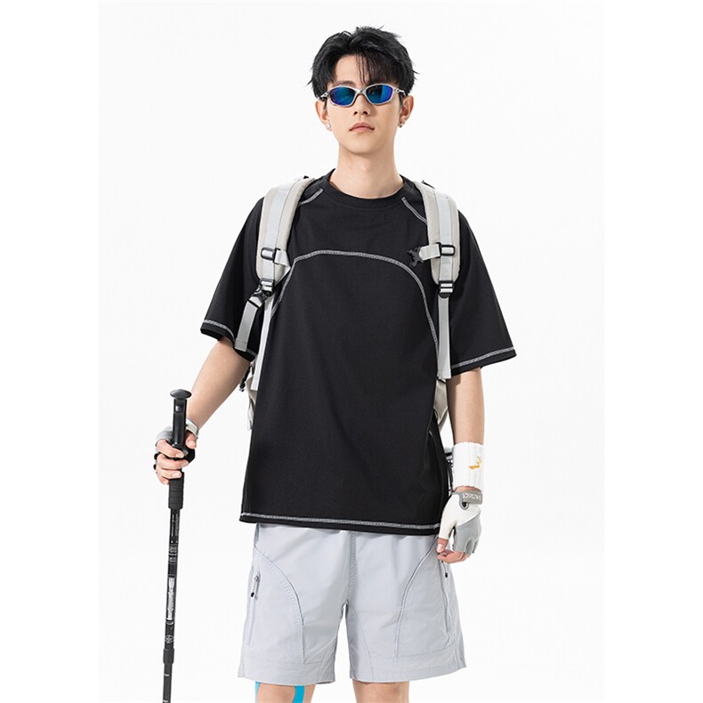 2026夏季新款健身速干迪桑棉短袖T恤男DT6227特P19建议零售价48,男装T恤,电商A001