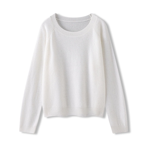 2025年秋季女士圆领珠片羊绒套衫，女装羊绒衫，杭跃羊绒