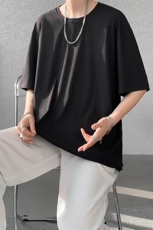 8XL-M高品质！！特大码冰丝速干T恤男透气短袖上衣纯色DX314P25，男装T恤，电商D206-1