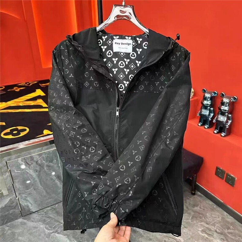 (网络图慎用有大货)轻奢配色休闲夹克外套连帽313B-JK917-P105,男装夹克,星座313B