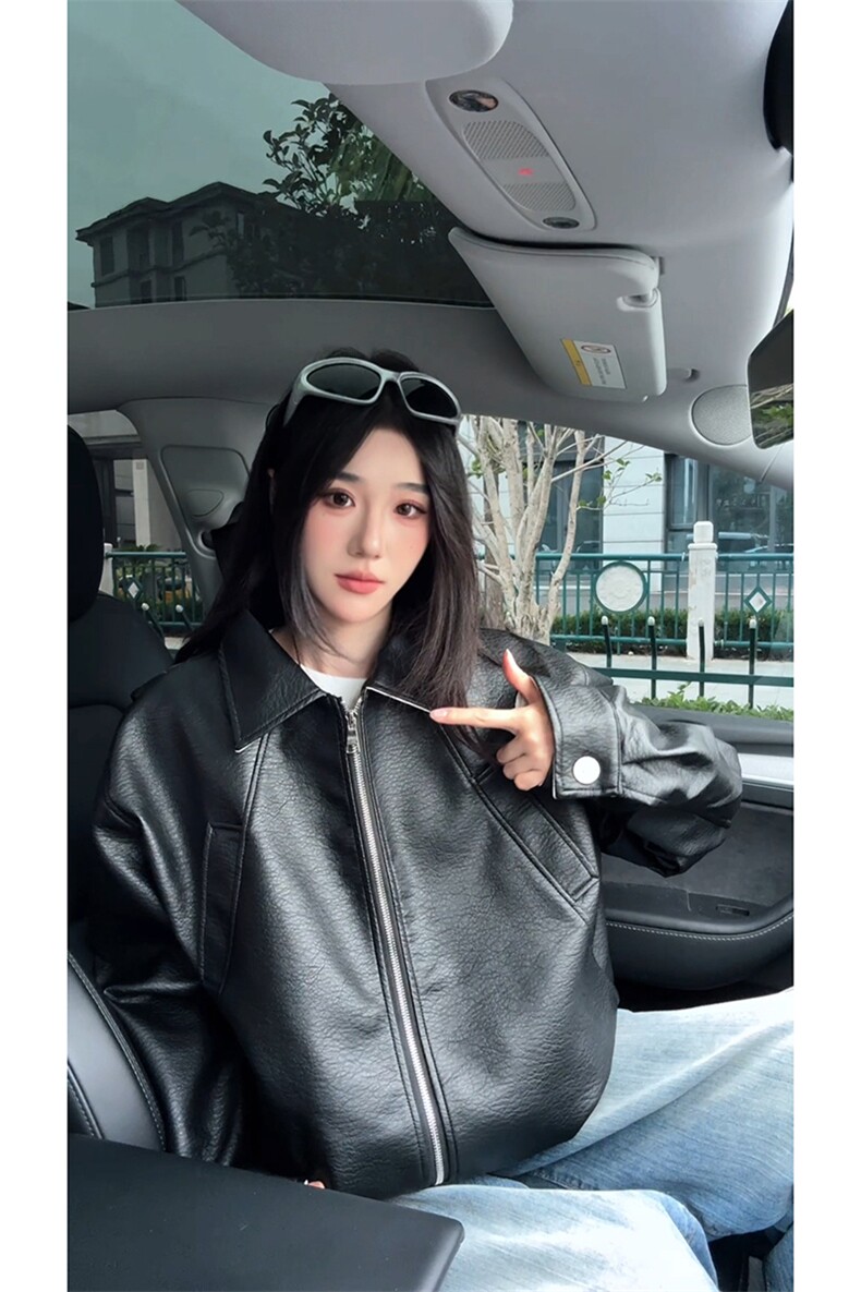 现货2026春季立领机车风皮衣男痞帅高街PU皮夹克外套-A2259TP85,男装夹克,电商B241