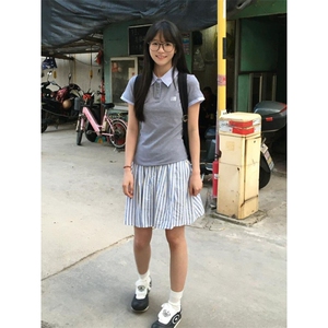 H0809-P35休闲修身夏季假两件polo衫T恤女图片