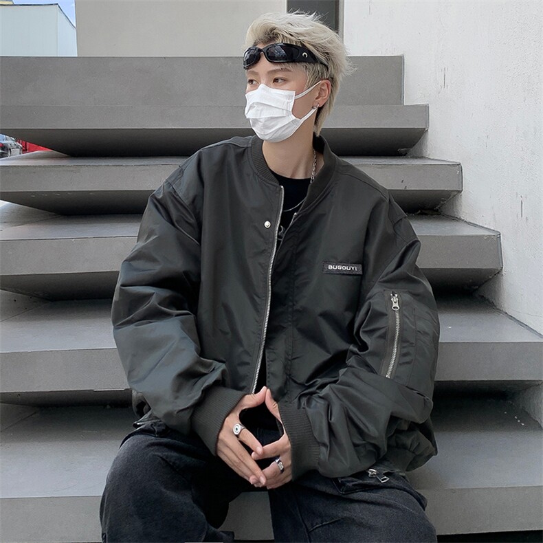 美式复古高街工装飞行员棒球服外套男ins潮牌宽松夹克JK866,男装夹克,星座1116A-1（原606A）