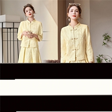 罗得堡2026年春装新款新中式汉服套装连衣裙2611，女装套装/套裙，罗得堡