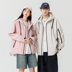 秋季新款现货港风夹克三防冲锋衣宽松男外套DSA157B-JK1562-P75，男装夹克，电商A157B