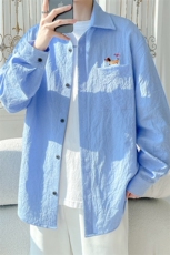 2025秋季新款旋律风车大码刺绣长袖衬衫M-5XHC25190-特P35，男装衬衫，电商A022