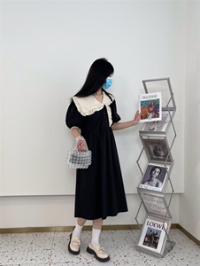 夏季新款韩版布连衣裙,女装连衣裙,H·SHE