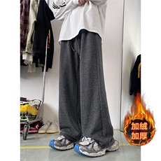 04加绒宽松直筒垂感糯米裤慵懒拖地裤XZ211-1-K2455JR-P60，男装卫衣，星座211-1