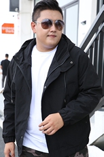 加肥加大码男连帽夹克外套5032-1_1886(M-4XL5XL-9XL)，男装夹克，星座1516-1