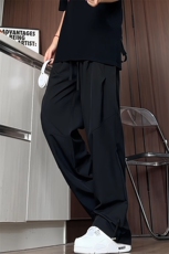K5042/特P35男士夏季薄款凉感冰丝裤休闲裤男宽松大码直筒裤长裤，男装休闲裤，电商A141