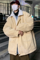 男款冬季羊羔毛加厚加绒冬装棉衣羊羔绒外套M9818P120控158，男装棉衣，电商A157