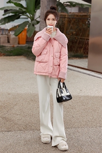 白鸭绒羽绒服2022年冬季时尚潮流长袖外套女图片