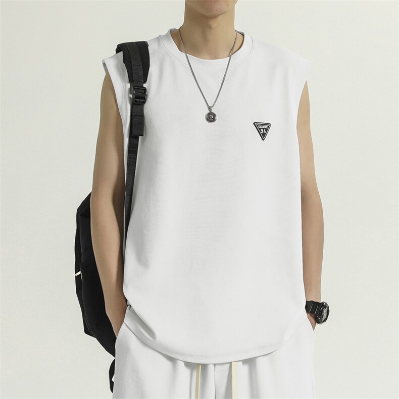 无袖t恤薄款宽松冰丝短袖速干篮球衣服背心休闲TT382-特批34,男装背心/马甲,星座718