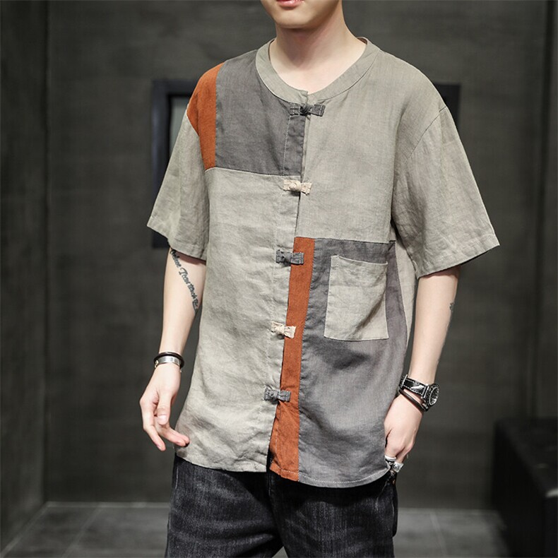 风棉麻乞丐服T19-P55,男装衬衫,星座816A（原B366）