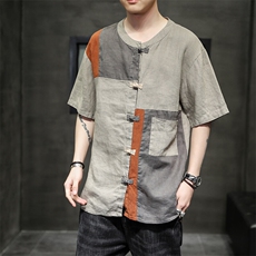 风棉麻乞丐服T19-P55，男装衬衫，星座816A（原B366）