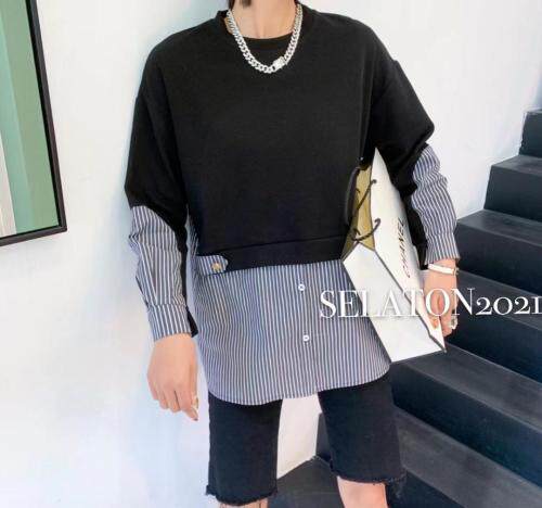 拼接衬衫，女装衬衫，雪蘭桐