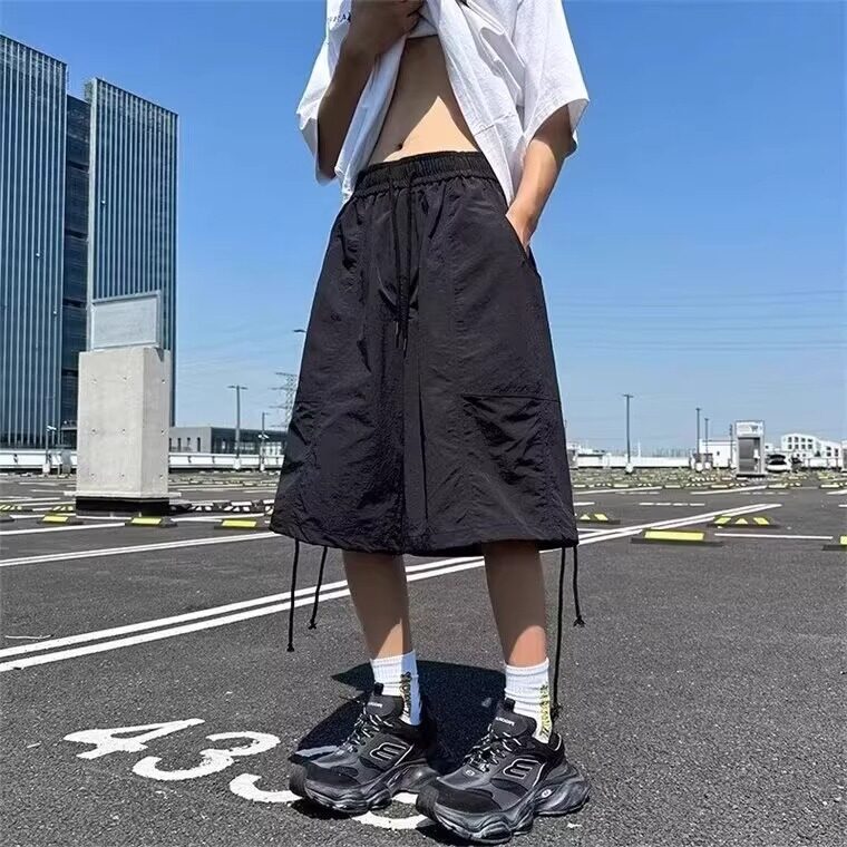W10083-P38网图现货夏季7分裤日系复古大码宽松阔腿运动速干裤,男装休闲裤,星座1608-2