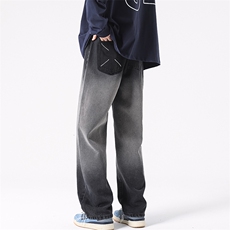 8XL-M美式渐变色特大码牛仔裤男加肥加大码重工艺K909P50控价68，男装牛仔裤，电商D206-1